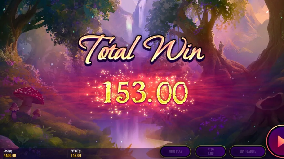 Pemandangan hutan mistis dalam slot Pan’s Arcadia
